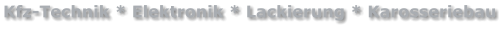 Kfz-Technik * Elektronik * Lackierung * Karosseriebau